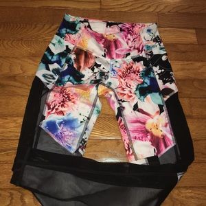 LA HEARTS /PACSUN FLORAL MESH PANEL LEGGINGS